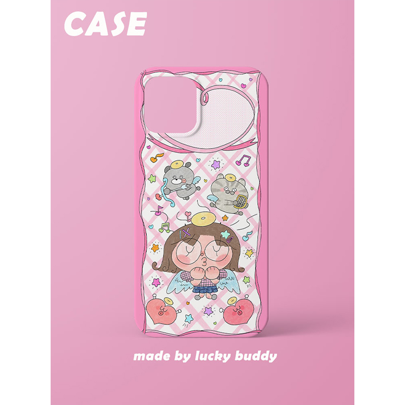 第2件半价/原创插画手机壳卡通插画适用于苹果15promaxiPhone14plus13mini韩国二合一菲林亚克力磁吸华为