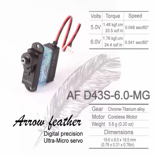 蓝箭AFD43S-6.0-MG金属齿舵机