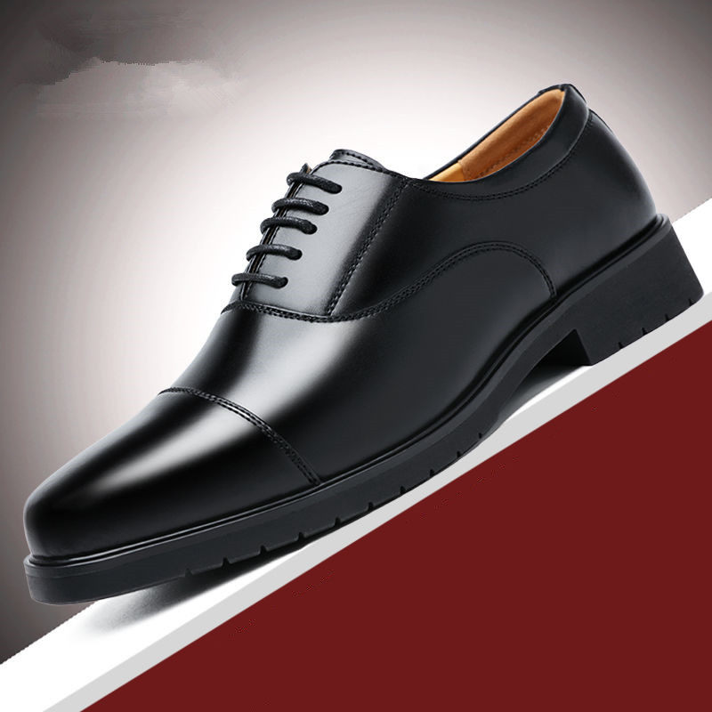 SOFT SOLES SOFT LEATHER SLEEVES LACE-FREE BRITISH BUSINESS FORMAL LEATHER SHOES ROUND TOE BREATHABLE KOREAN CASUAL MENS SHOES