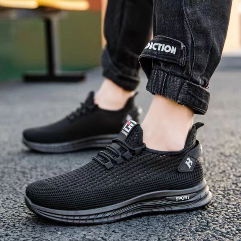 工作休闲鞋轻便透气网面运动男鞋