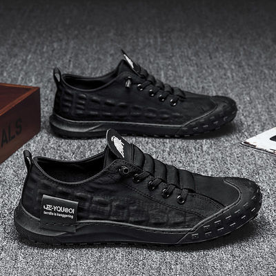 上班工作防臭薄款冰丝雨伞布鞋男