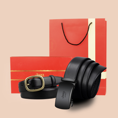 Jeep皮带男款真皮纯牛皮腰带男女士2025新款品牌送爸爸妈妈礼盒装