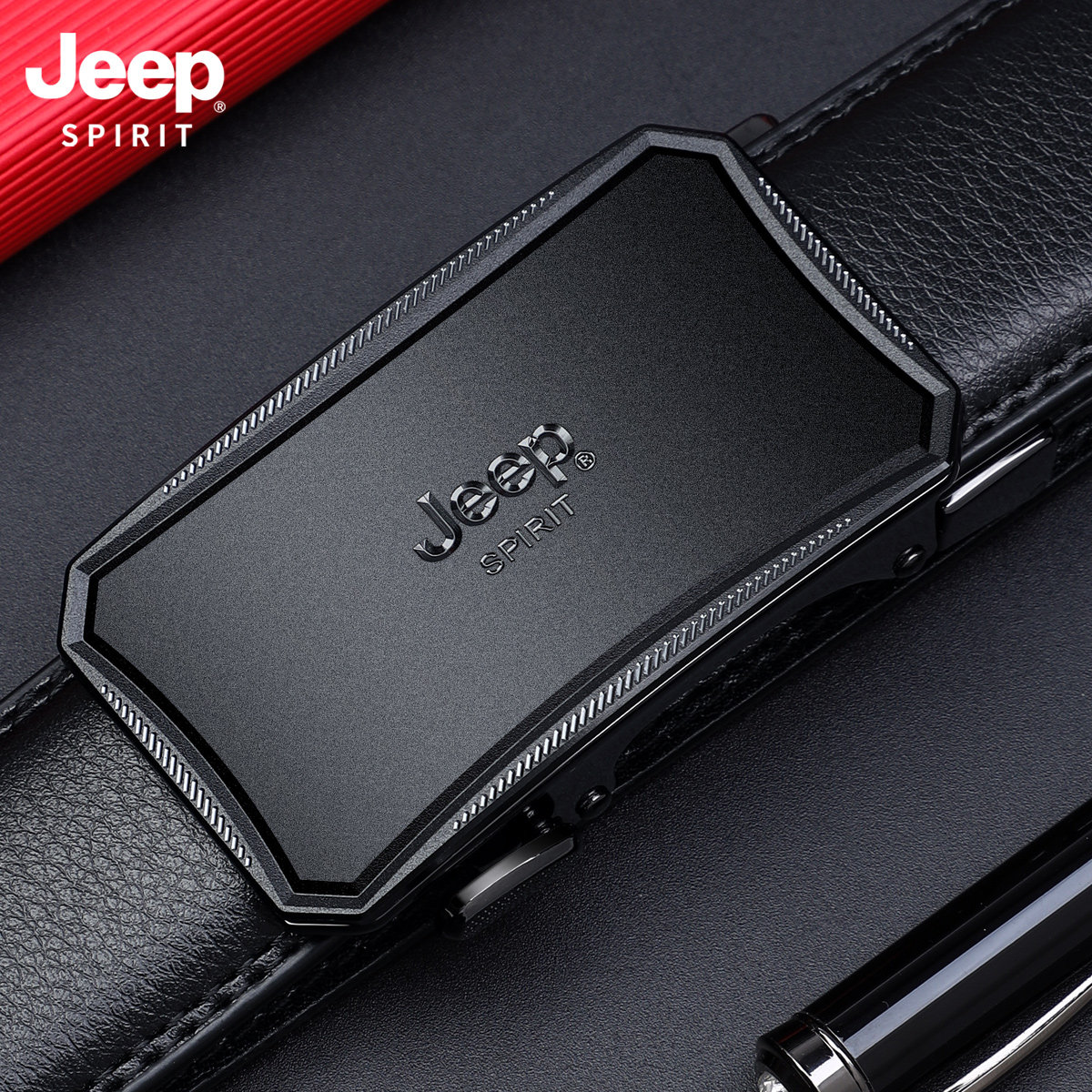 Jeep 男士皮带2026新款真皮自动扣软腰带纯牛皮商务裤带男款潮