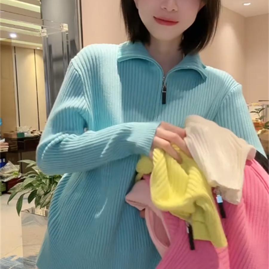 大码胖mm慵懒风宽松显瘦毛针织衫