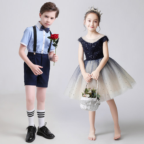 儿童演出服合唱团蓬蓬纱裙表演服