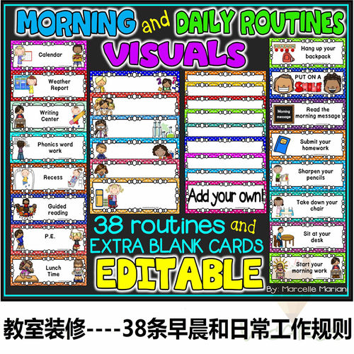 日常生活英文教室幼儿园背景墙