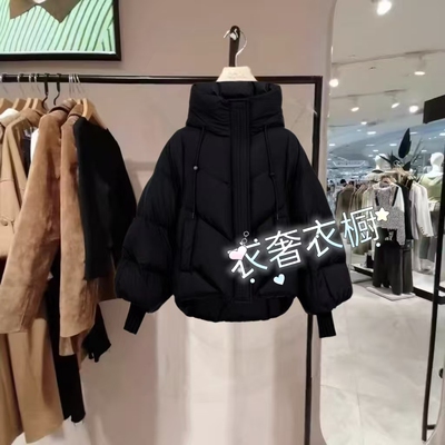 女装20525年冬新气质百搭连帽短款90白鸭绒羽绒服-325423030-AD