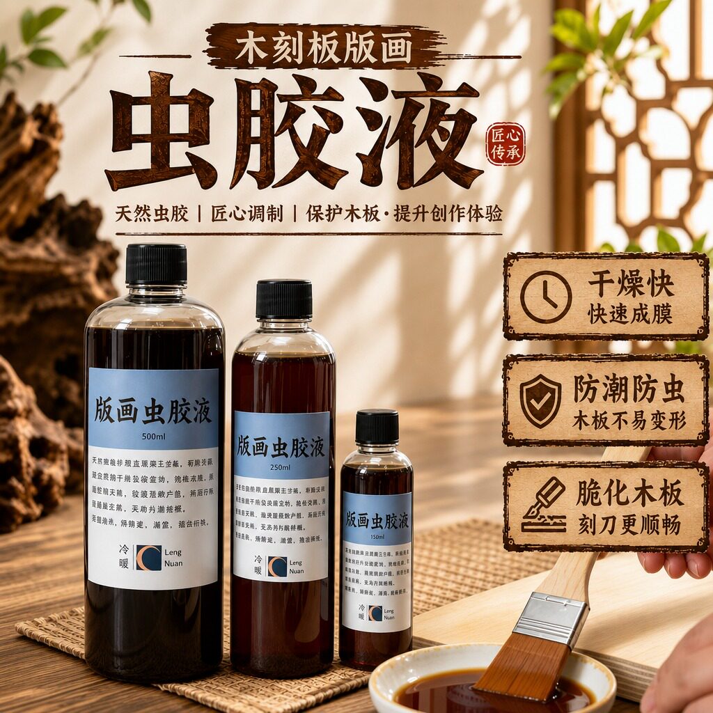 版画虫胶液 木刻版画媒介100ml 500ml木板250ml虫胶液版画图片