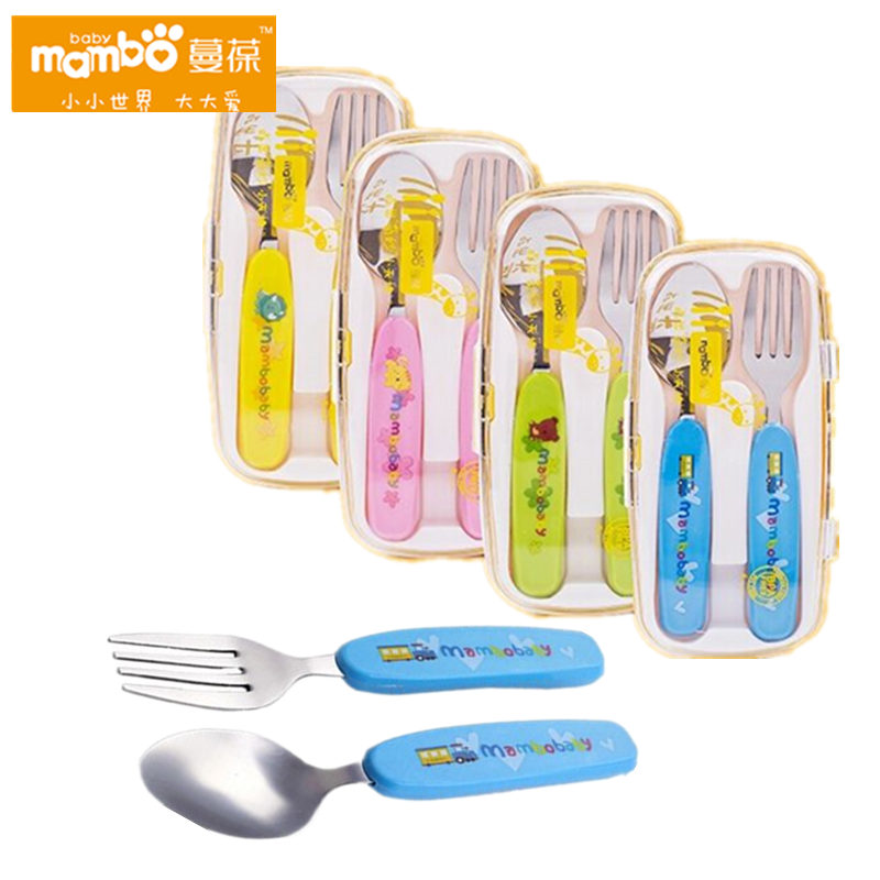儿童餐具宝宝不锈钢创意勺子叉子辅食碗可爱婴儿叉勺训练筷子套装