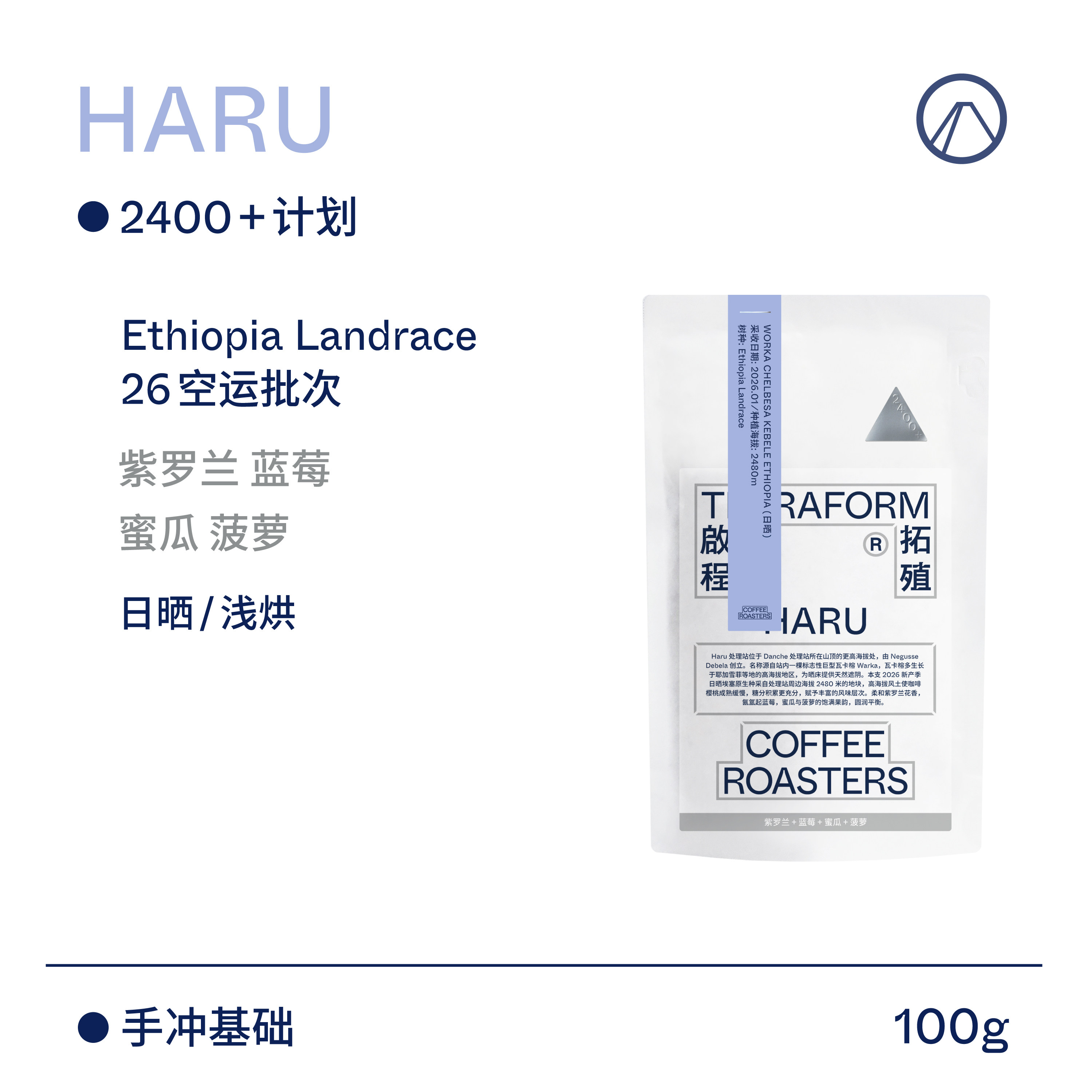 【Terraform】26产季空运批次 2400+计划 埃塞HARU日晒手冲咖啡豆