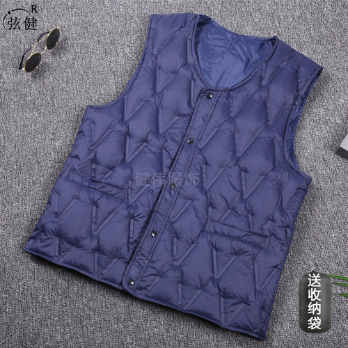 弦健羽绒马甲轻薄内穿中老年男士