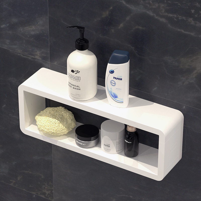 181104无痕贴电视背景墙卫浴收纳整理置物挂架层架