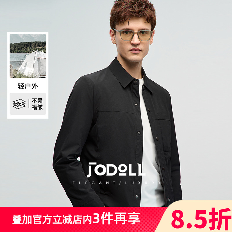 JODOLL翻领夏季休闲纯色夹克百搭