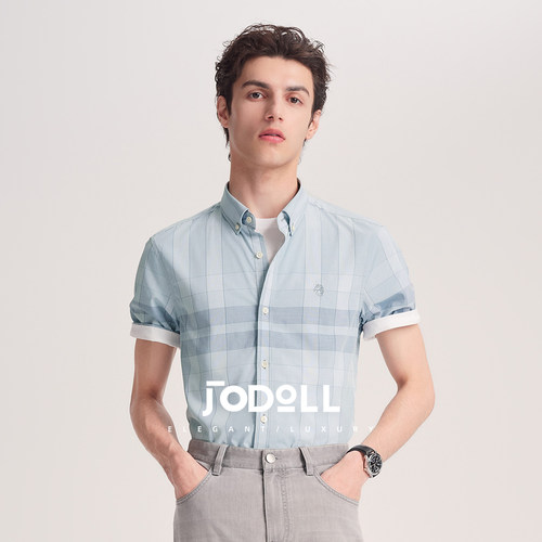 JODOLL莱赛尔男士衬衫短袖