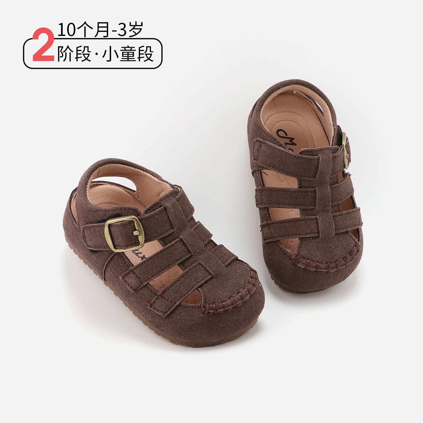 香港专柜正品10个月-3岁儿童时尚小皮鞋2026年春季新款女童复古罗