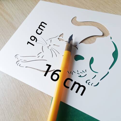 招财猫镂空模板吉祥物拓印手作