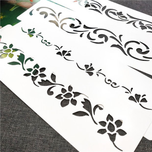 552 古典雕版 创意手工花纹型染模板镂空花边中式 欧式