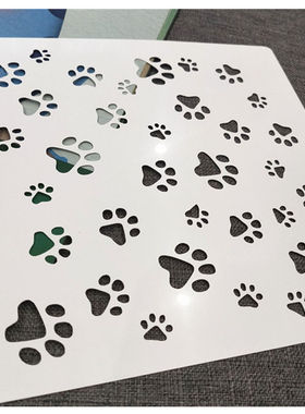 镂空模板拓印平涂创意美术涂鸦型染上色小爪印 313