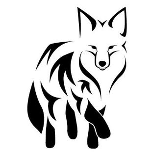 创意DIY手工制作遮蔽板手绘T恤工具涂色镂空印花图案狐狸095