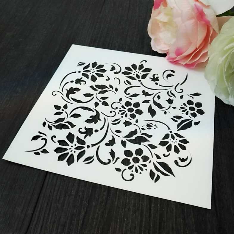 花纹镂空模板拓印手工制作diy