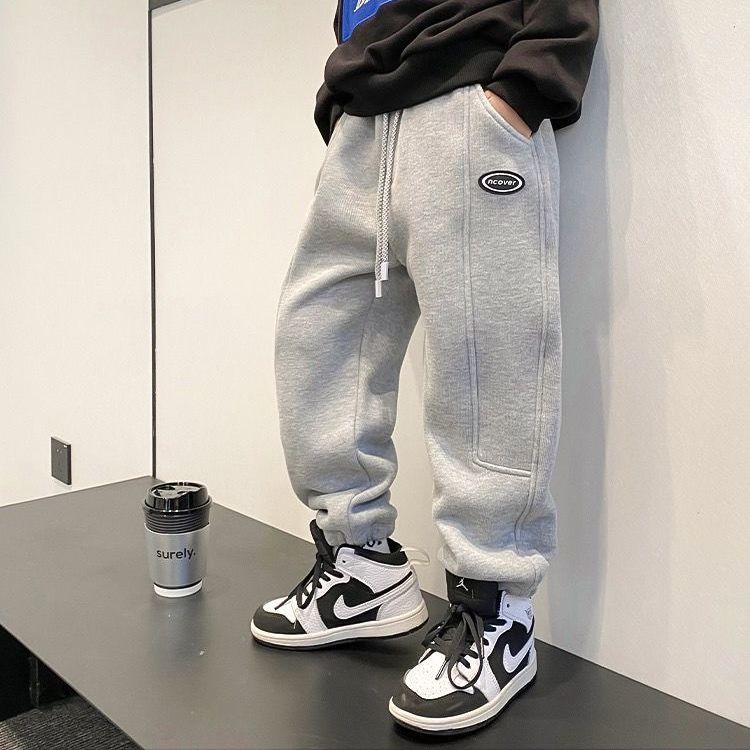 男童裤子春秋款2025新款宽松儿童运动裤潮流帅气长裤中大童休闲裤