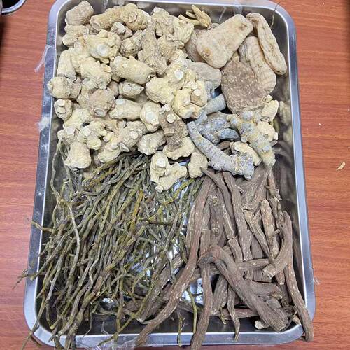石斛条，三七，天麻，丹参条，花旗参五宝