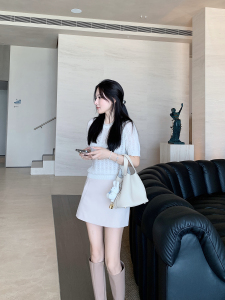豆豆早安 高腰显瘦半身裙裤女秋冬百搭小个子简约A字短裙裤 两色