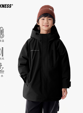 DK童装25冬款山系女男童户外三防90白鸭绒羽绒服儿童保暖休闲外套