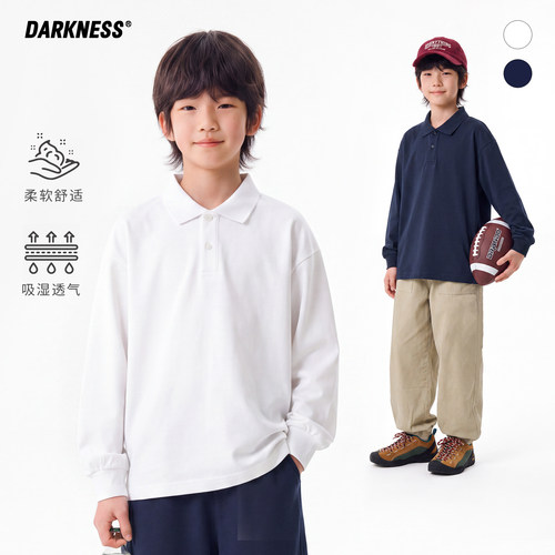 DK童装秋季日系儿童长袖POLO衫