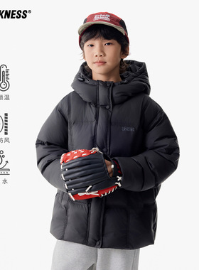 DK童装25冬季日系女男童90白鸭绒加厚羽绒服中大儿童休闲面包外套