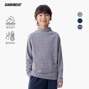 上衣 儿童中大童休闲长袖 DK童装 25秋冬半高领女男童保暖内搭打底衫