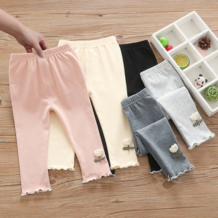 女童打底裤春秋款2025新款儿童裤子女宝宝外穿婴儿百搭可开档长裤