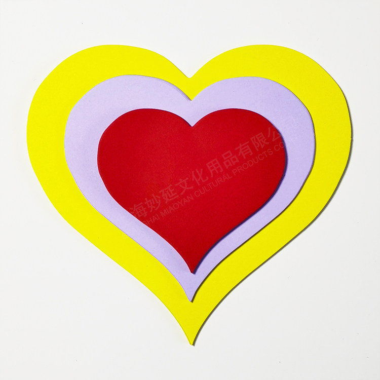 爱心卡纸心形许愿卡教师节贺卡大红色桃心留言爱心形卡片彩色卡