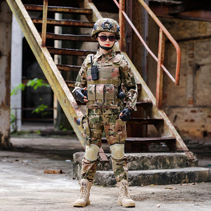 儿童迷彩服套装夏季男女童短袖夏令营特种兵装备户外扩展军训服装