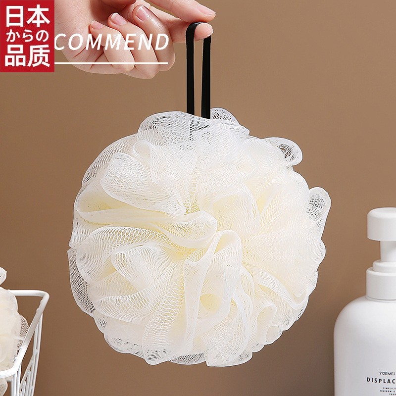 日本进口大号沐浴球不散浴花球搓澡搓背起泡沐浴花洗澡巾柔软不伤