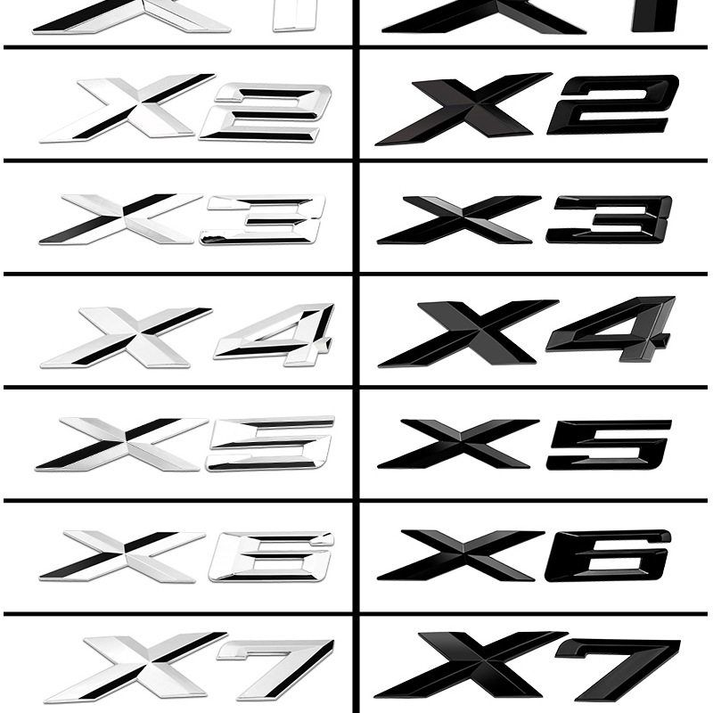 一件代发适用于宝马新款X系X1 X3 X5 X6 X7 GT车标后备箱尾标字母