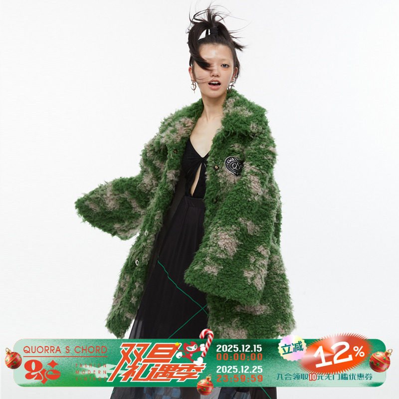 定制面料扎染山羊绒仿皮草宽松