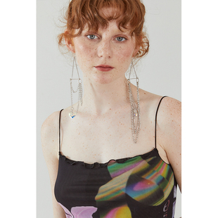 QSC原创设计纯银炫彩水晶爱心耳环 不退不换 惊喜五折