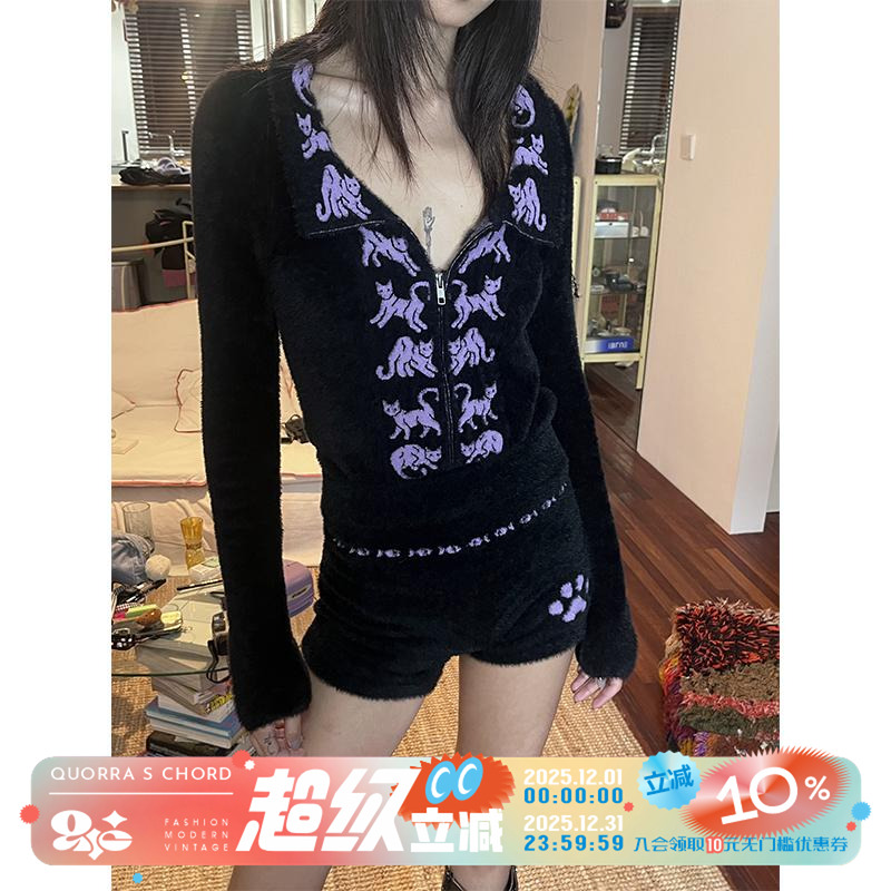 QUORRASCHORD美式复古毛衣