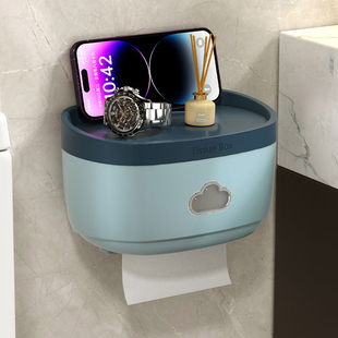 卫生间厕所纸巾盒厕纸盒抽纸盒卫生纸置物架卷纸防水壁挂式免打孔