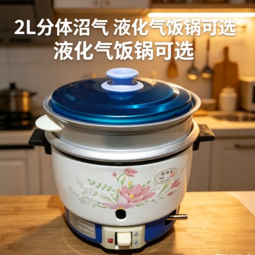2L分体式沼气饭锅户外液化气饭锅家用气饭煲燃气电饭锅天然气锅
