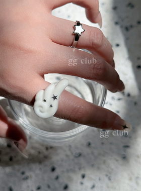 自制手工韩系简约翅膀可爱开口戒指爱心素圈指环食指戒女个性小众