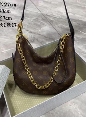 优库迪斯品牌女包COOKIE BB半月形老花手提单肩包25新款饼干女包