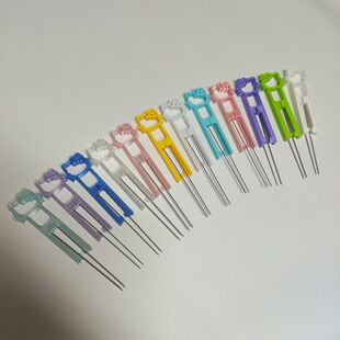 新款拼豆豆笔双针手工配件省力KT肌无力6070豆针单针DIY同款