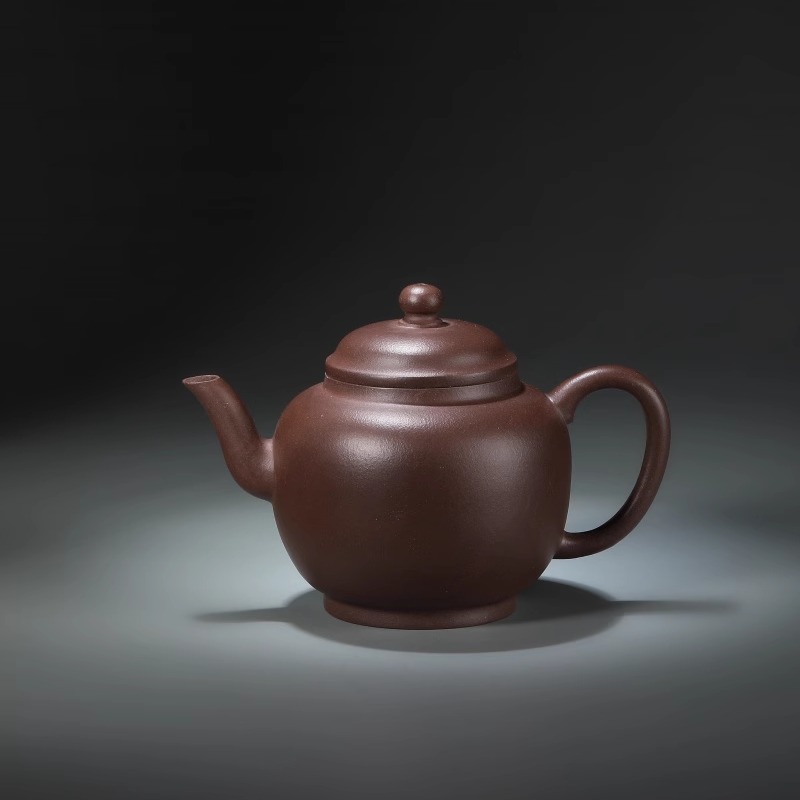 宜兴紫砂九瀚艺术旧藏茄紫泥全手工系列匠韵 · 摹古得三堂180cc