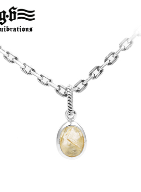 纯银镶嵌梦幻锁骨链复古项坠