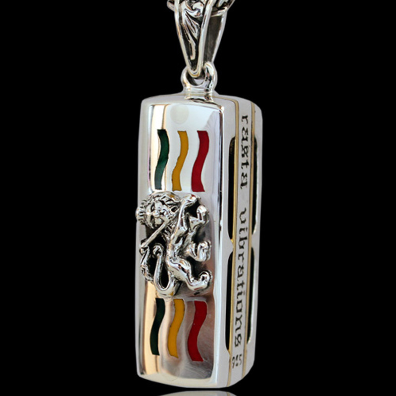 纯银狮子高档项链吊坠