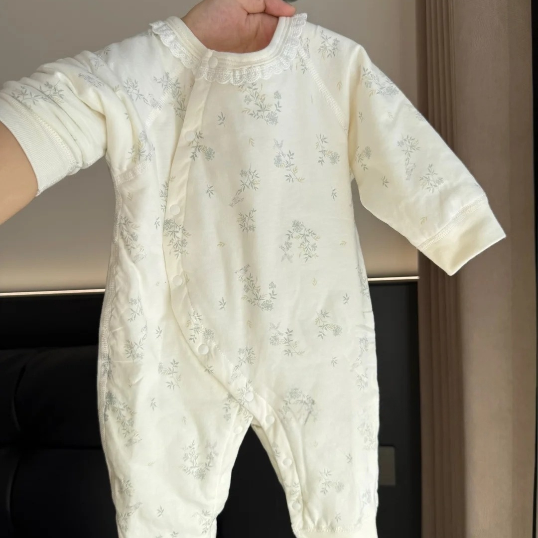 40g薄棉婴儿连体衣新生婴幼儿宝宝衣服哈衣秋衣外出童装加厚冬装