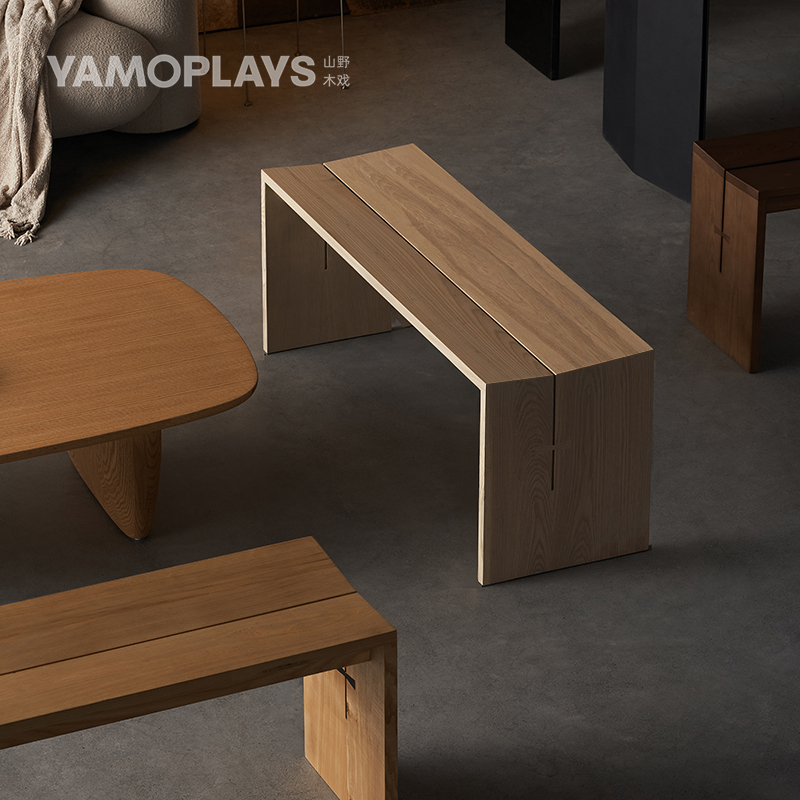 原木凳山野木戏白蜡木设计感北欧