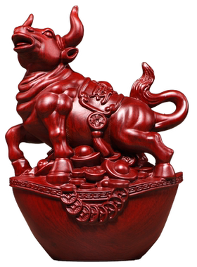 吉祥物实木质木雕新古典木头摆件